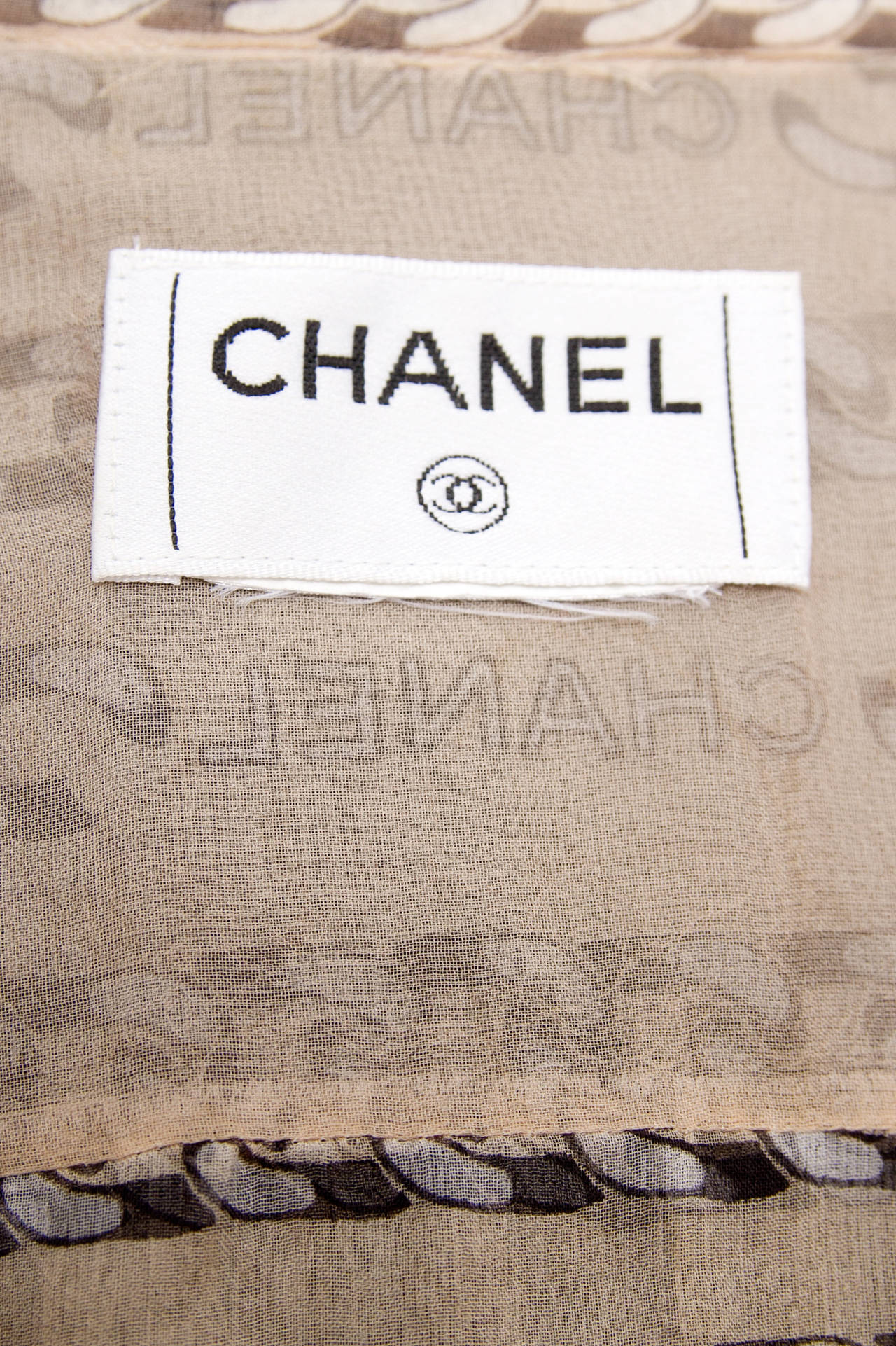 1990s Chanel Sheer Silk Blouse W. Chain Print 4