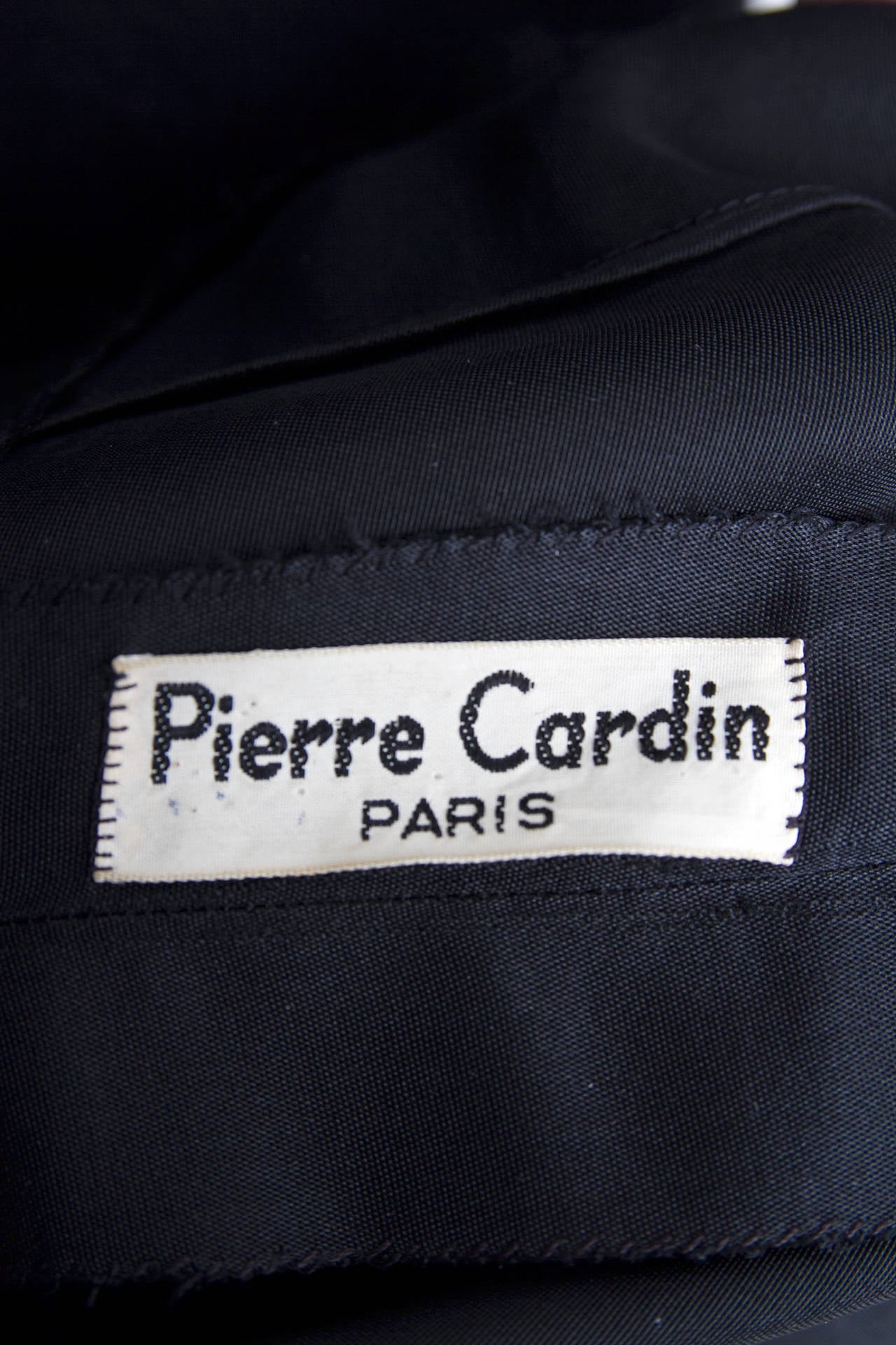 Rare 1960s Pierre Cardin Haute Couture Little Black Dress For Sale 1