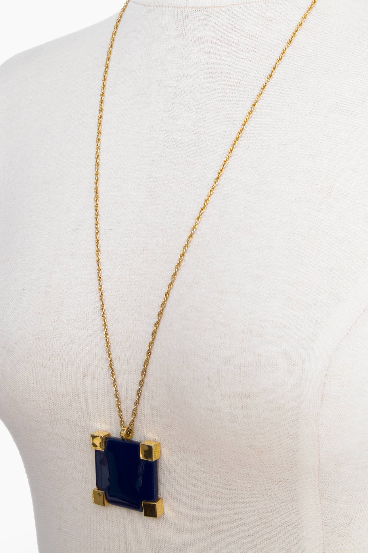 1970s Givenchy Resin Pendant Necklace 1
