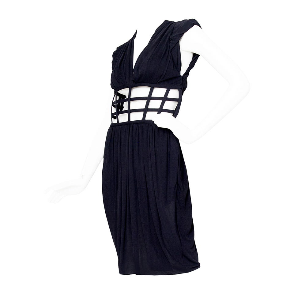 1990s Jean Paul Gaultier Black Corset Dress For Sale