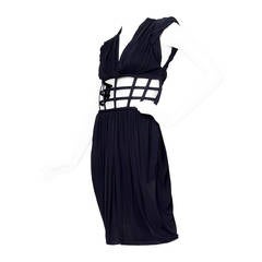 Vintage 1990s Jean Paul Gaultier Black Corset Dress