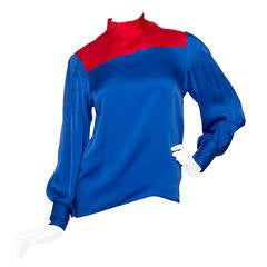 1980s Thierry Mugler Silk Blouse