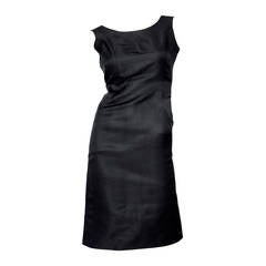 Vintage Rare 1960s Pierre Cardin Haute Couture Little Black Dress