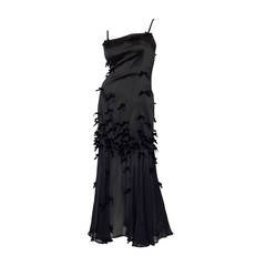 1990s Moschino Black Evening Dress
