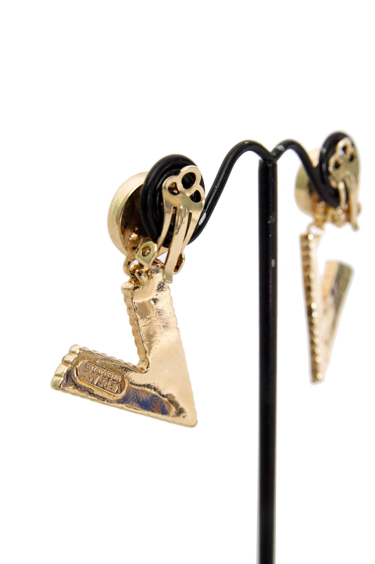 A Pair of 1990s Gianni Versace Medusa Clip-On Earrings 2