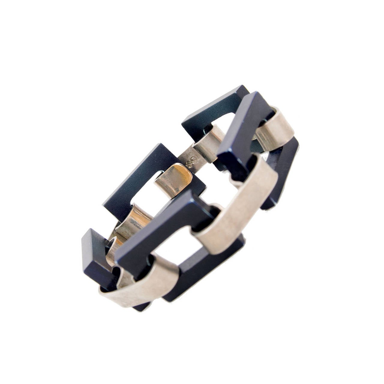 Rare 70s Yves Saint Laurent Bone Link Bracelet