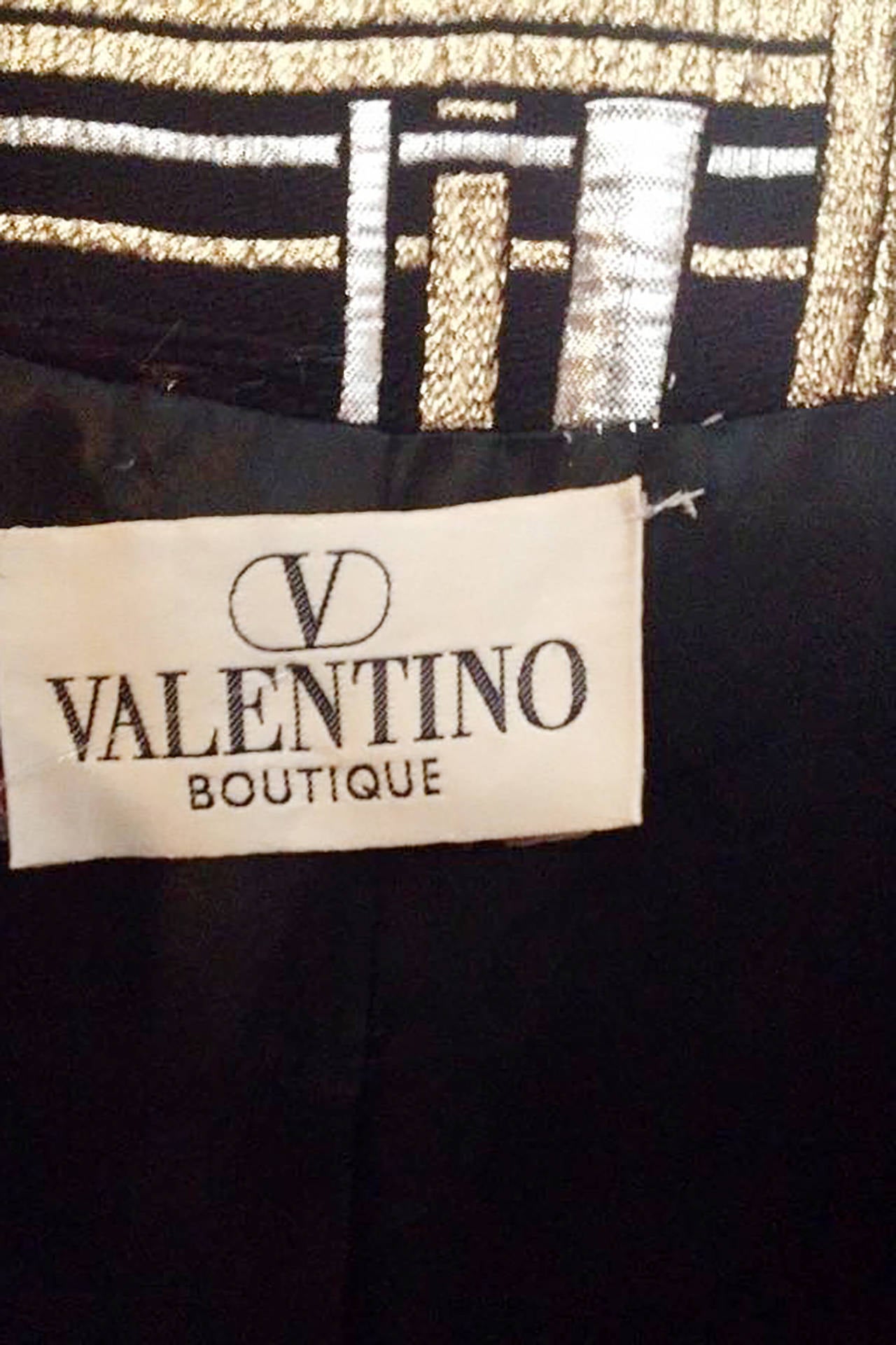 1970s Valentino Boutique Coat With Gold & Silver Metallic thread 6