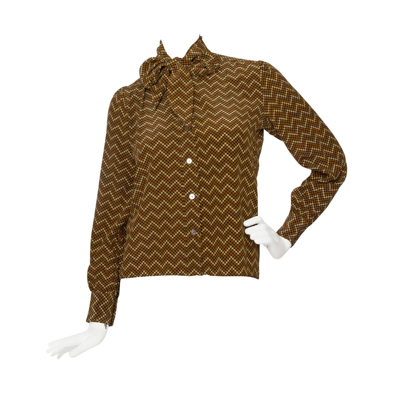 1970s Yves Saint Laurent Silk Shirt