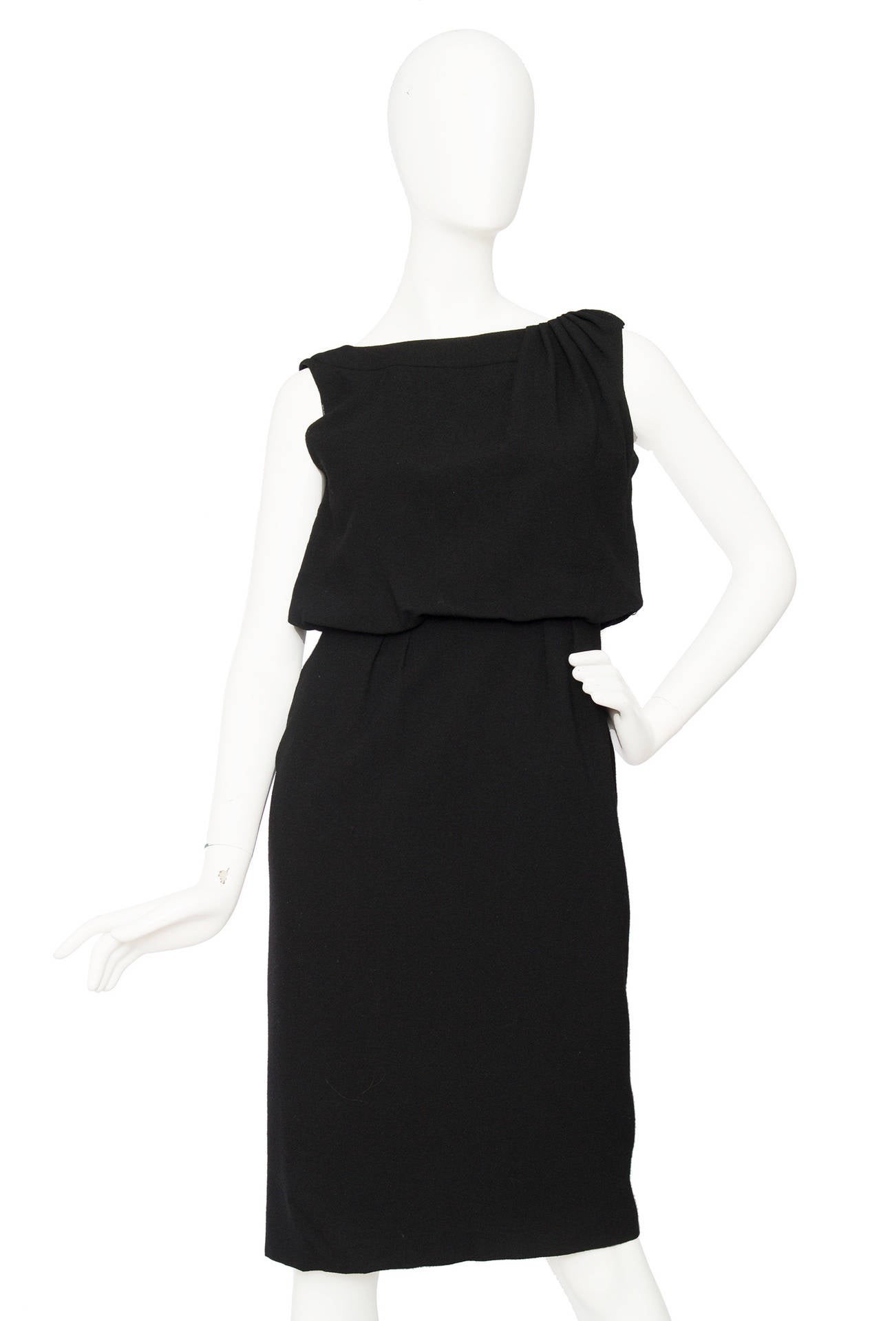1960s Pierre Balmain Little Black Dress