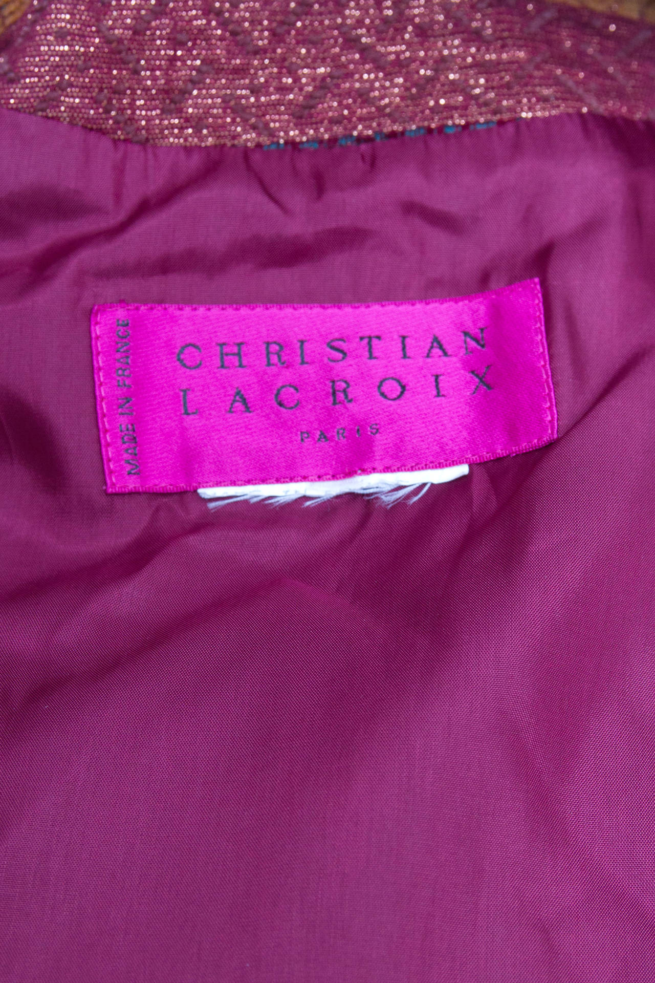 1980s Hooded Christian Lacroix Patchwork Coat For Sale 4