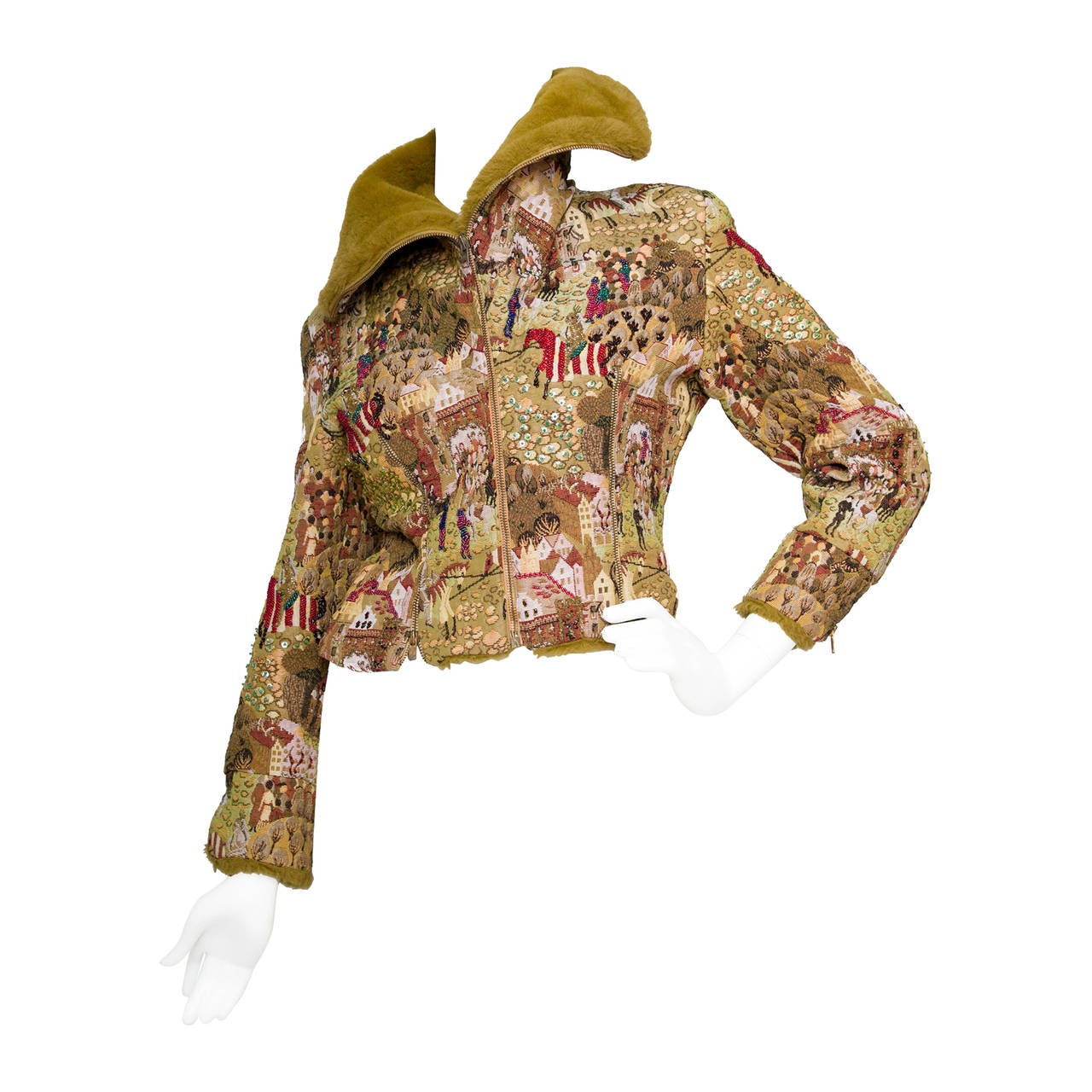 1950s Embroidered Avant Garde Tapestry Jacket by Lilli Ann