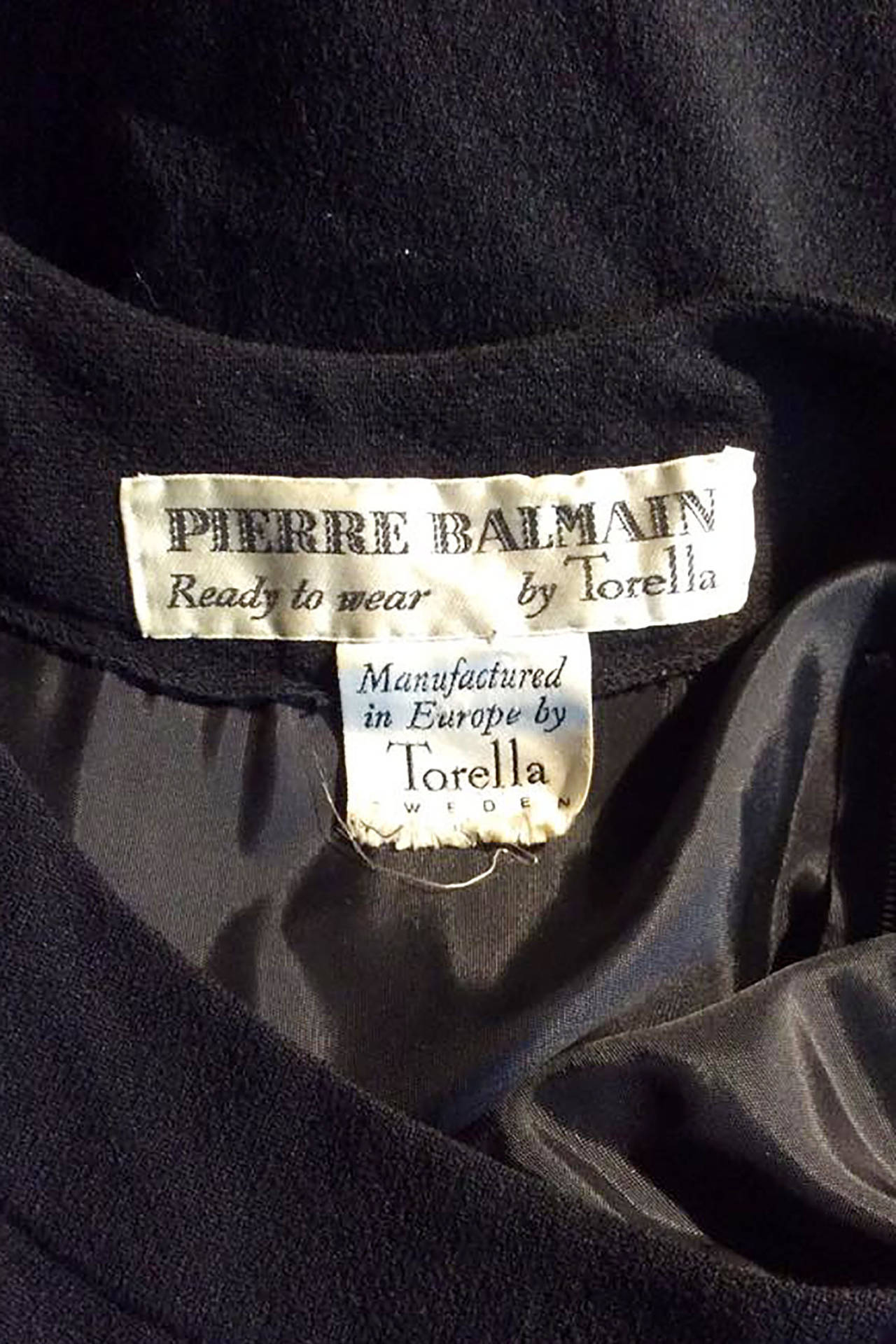 1960s Pierre Balmain Little Black Dress For Sale 2