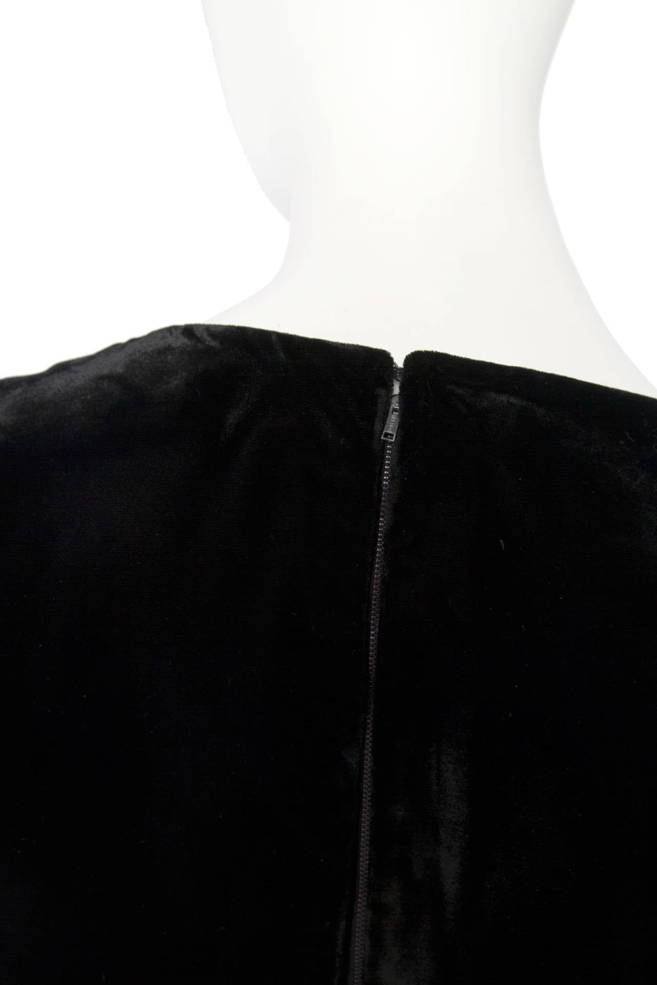 1970s Yves Saint Laurent Silk Velvet Evening Dress For Sale at 1stDibs ...