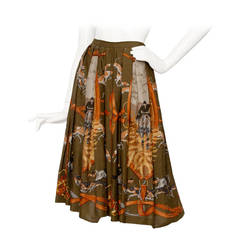 1980s Hermès Cashmere & Silk Skirt