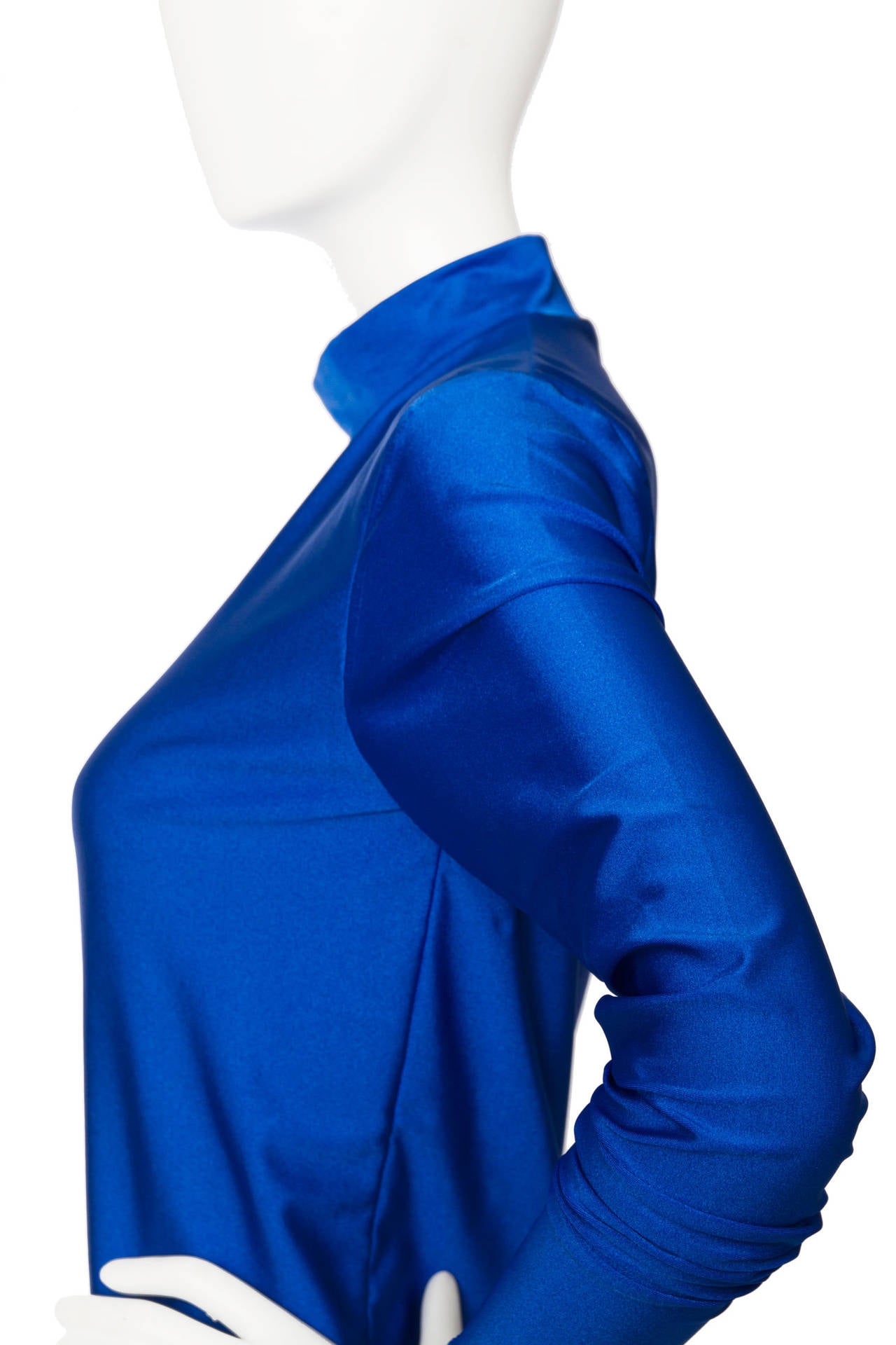 Women's 1990s Electric Blue Jean Paul Gaultier Blouse For Sale