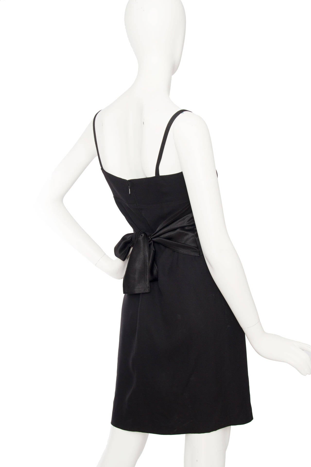 90s Sonia Rykiel Little Black Wool Dress (Schwarz) im Angebot