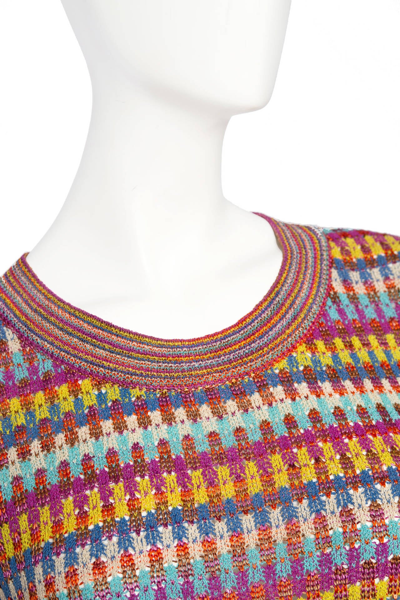 1980s Missoni Knitted Multicolour Dress 3