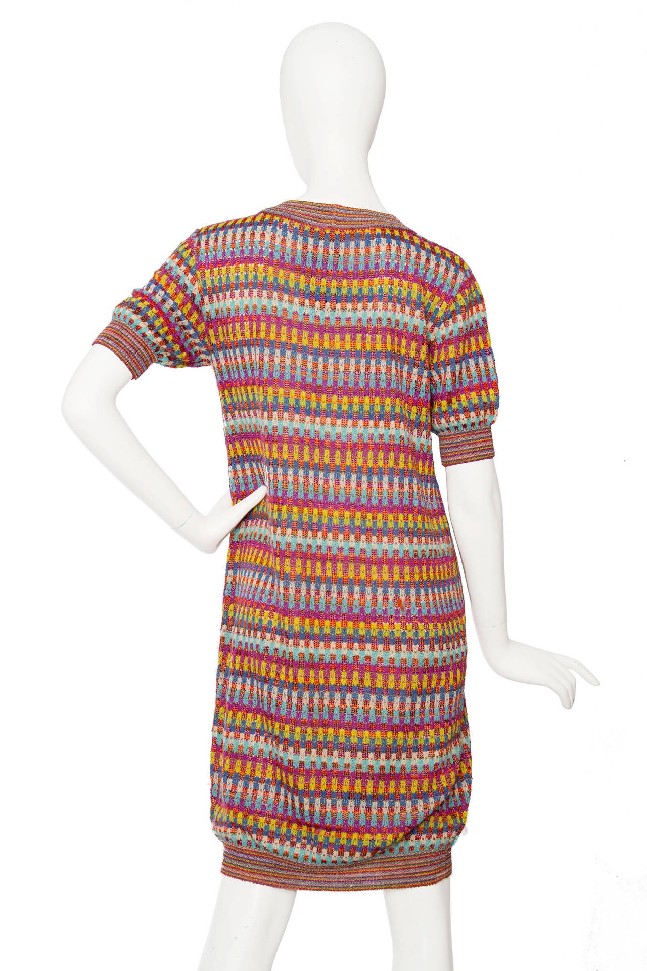 Women's 1980s Missoni Knitted Multicolour Dress