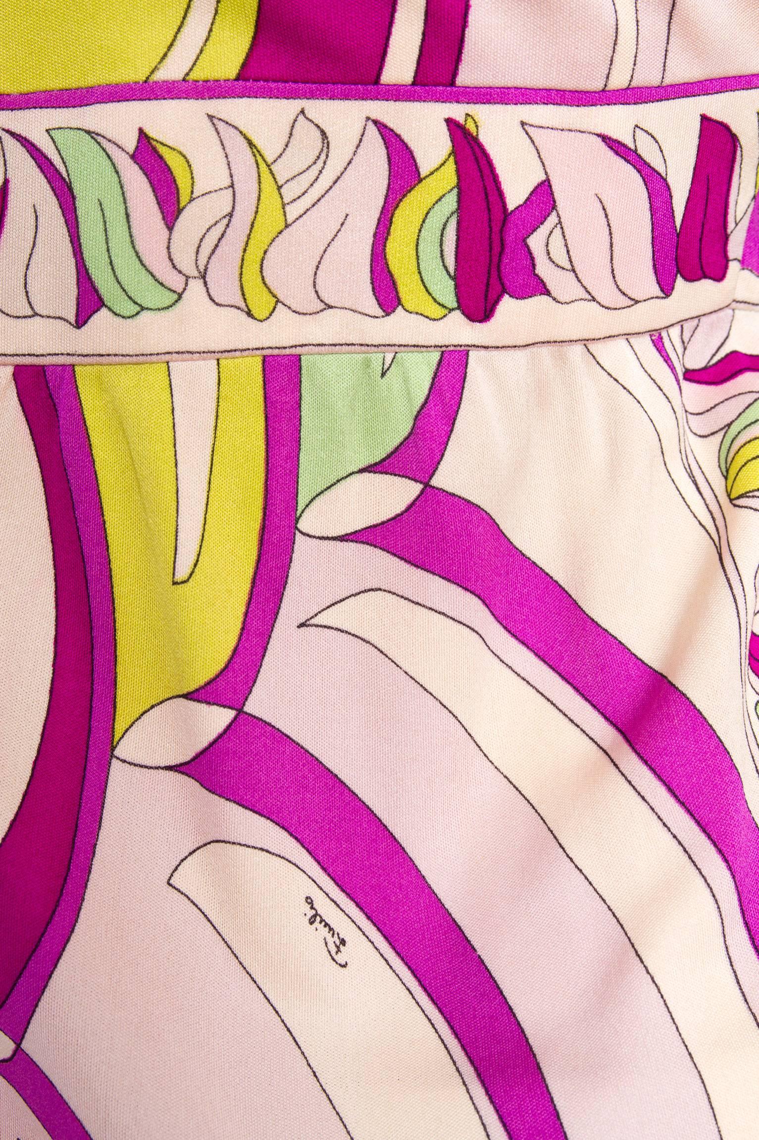 1960 Emilio Pucci Silk Jersey Dress  For Sale 5