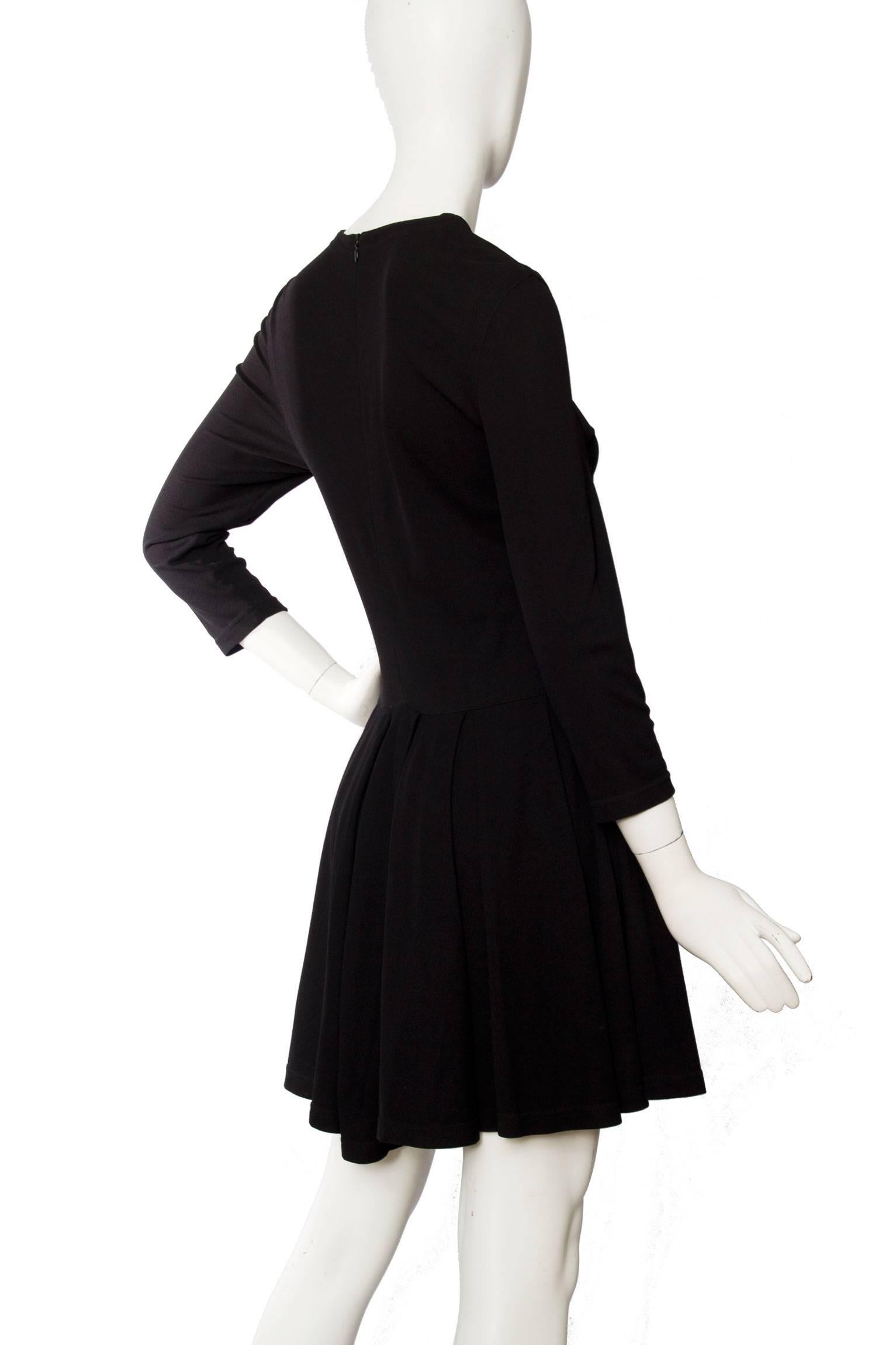 1980s Gianni Versace Little Black Silk Jersey Dress 1
