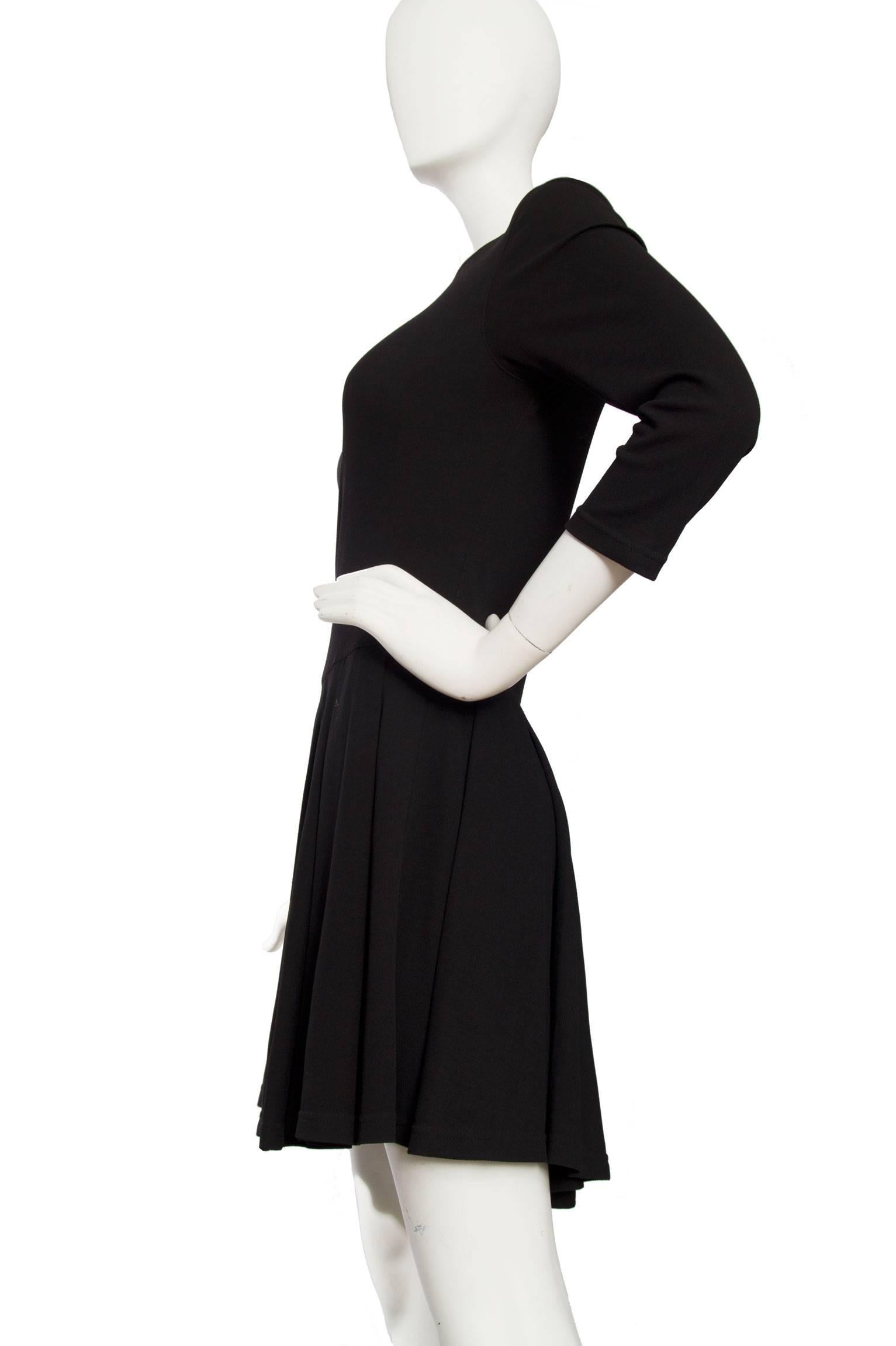 1980s Gianni Versace Little Black Silk Jersey Dress In Excellent Condition In Copenhagen, DK