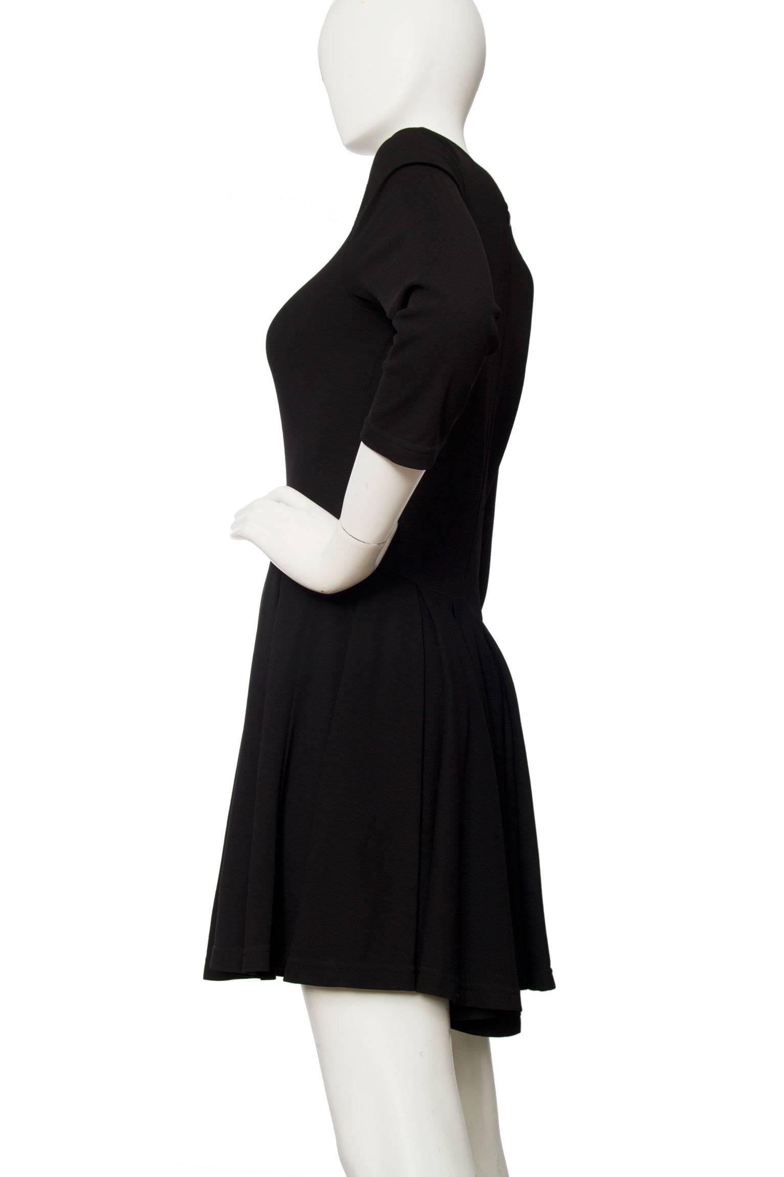 Women's 1980s Gianni Versace Little Black Silk Jersey Dress
