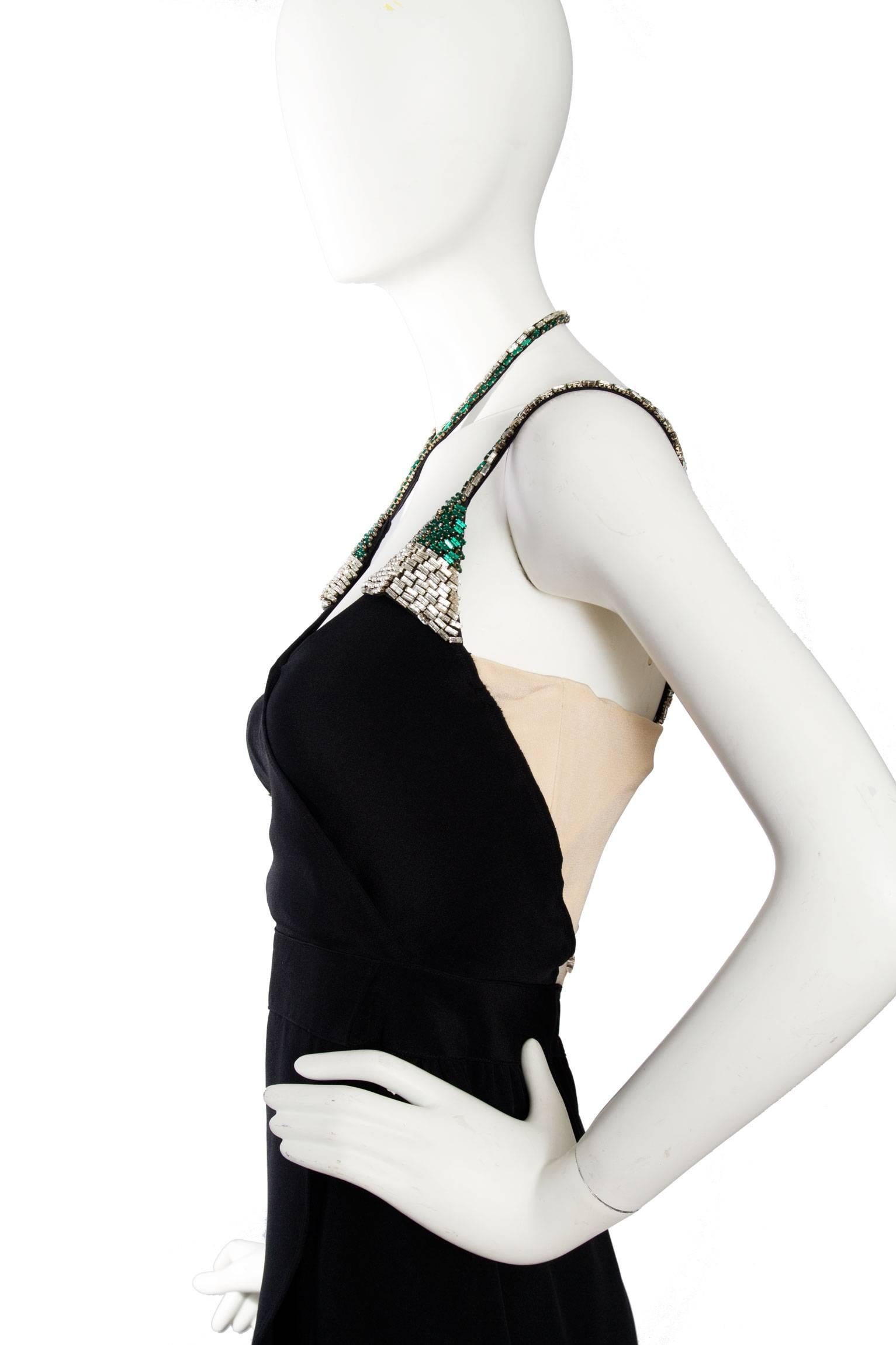 1970s Chloé by Karl Lagerfeld Embroidered Silk Dress 1