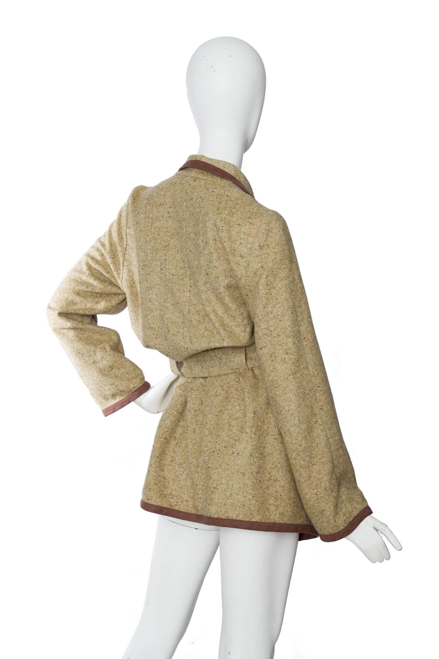 A 1980s Vintage Wool & Silk Thierry Mugler Cardigan In Good Condition In Copenhagen, DK
