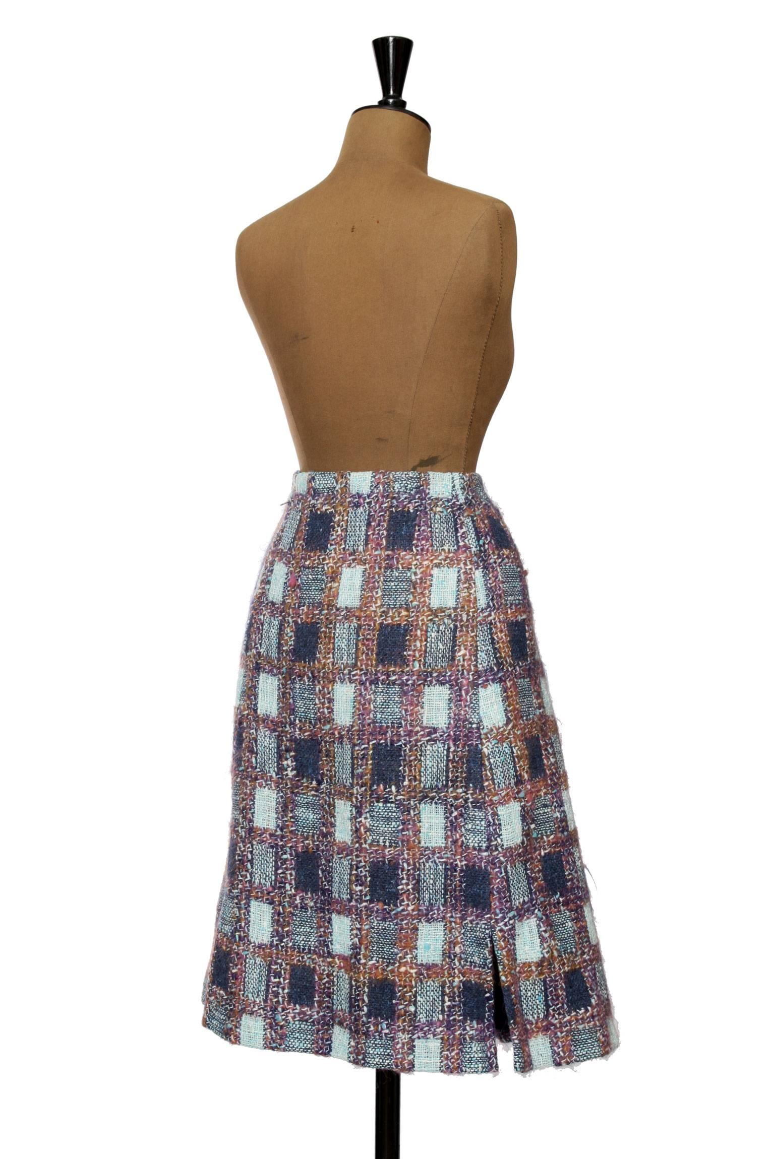 1970s Givenchy Haute Couture Boucle A-line Skirt For Sale 2