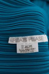 1980s Turquoise Issey Miyake Pleats Please Dress