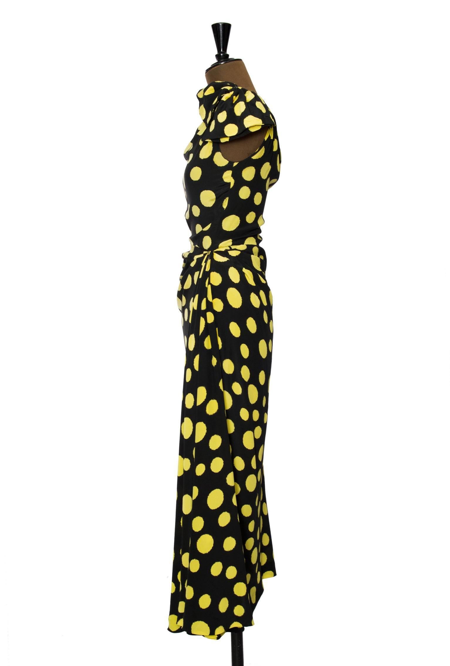 Women's 1970s Nina Ricci Black Silk One-shoulder Dress  