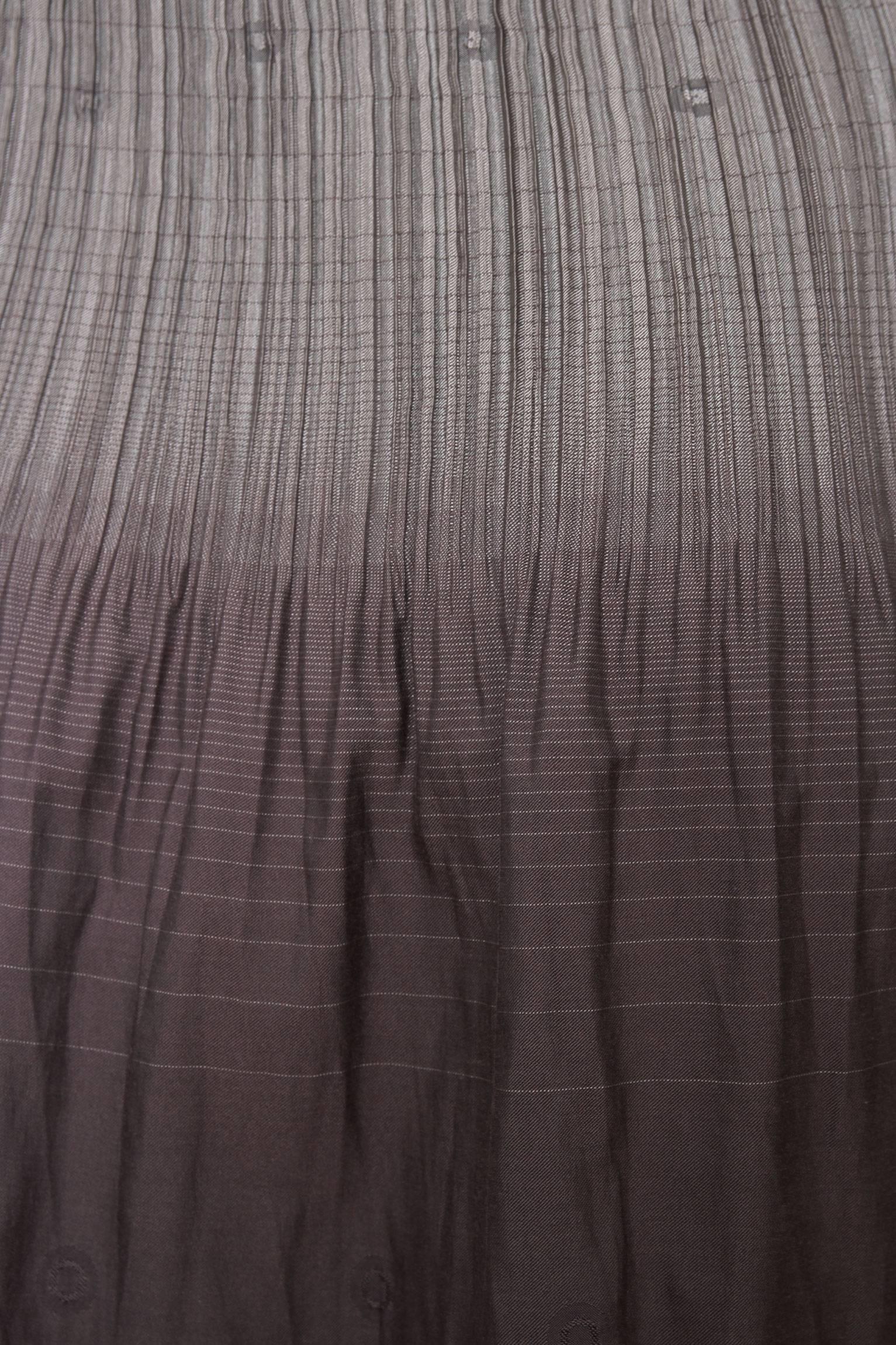 1980s Issey Miyake Grey Pleated Dress  For Sale 3