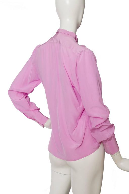 1970s Yves Laurent Pink Silk Blouse For Sale At 1stdibs 1970s yves laurent pink silk blouse for sale at 1stdibs