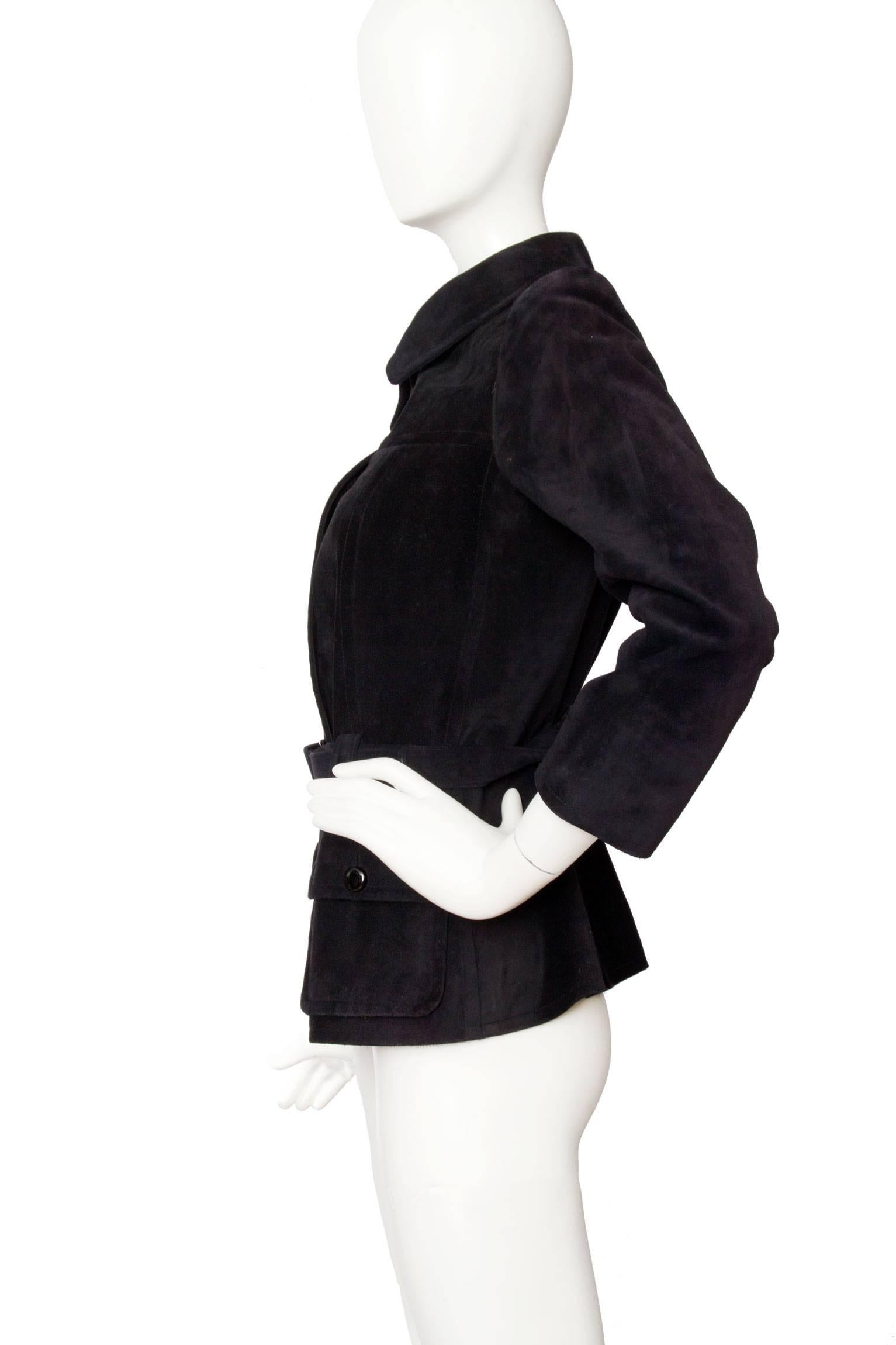 1970s Yves Saint Laurent Haute Couture Suede Jacket In Good Condition In Copenhagen, DK