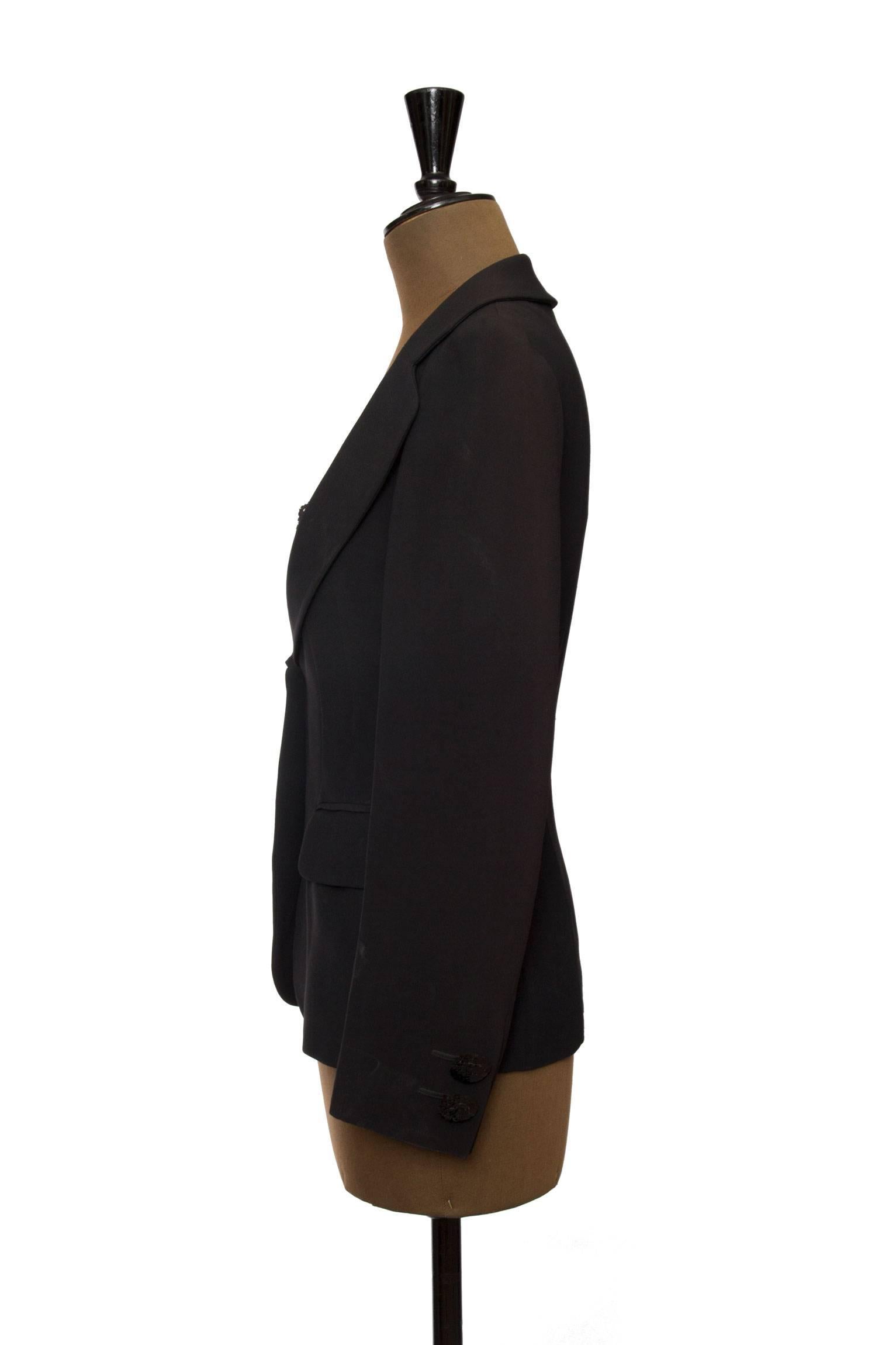 1990s Moschino Couture Blazer W Attached Undergarment In Good Condition For Sale In Copenhagen, DK