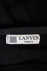 1980s Lanvin Little Black Dress W. Structured Mesh Detail