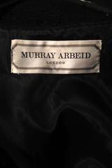 1980s black Caped Murray Arbeid Wool Dress