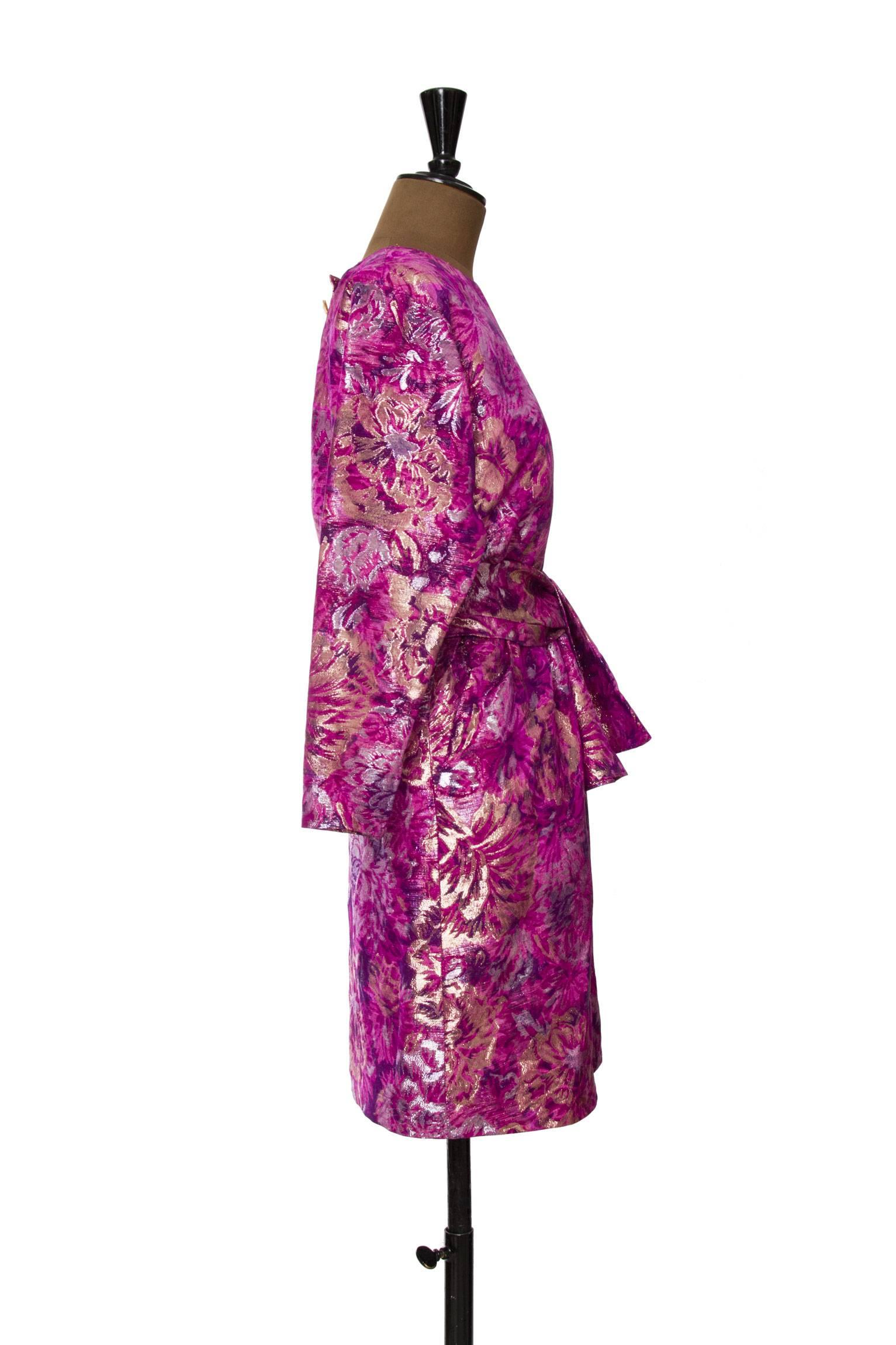 Women's or Men's 1980s Yves Saint Laurent Brocade Dress For Sale