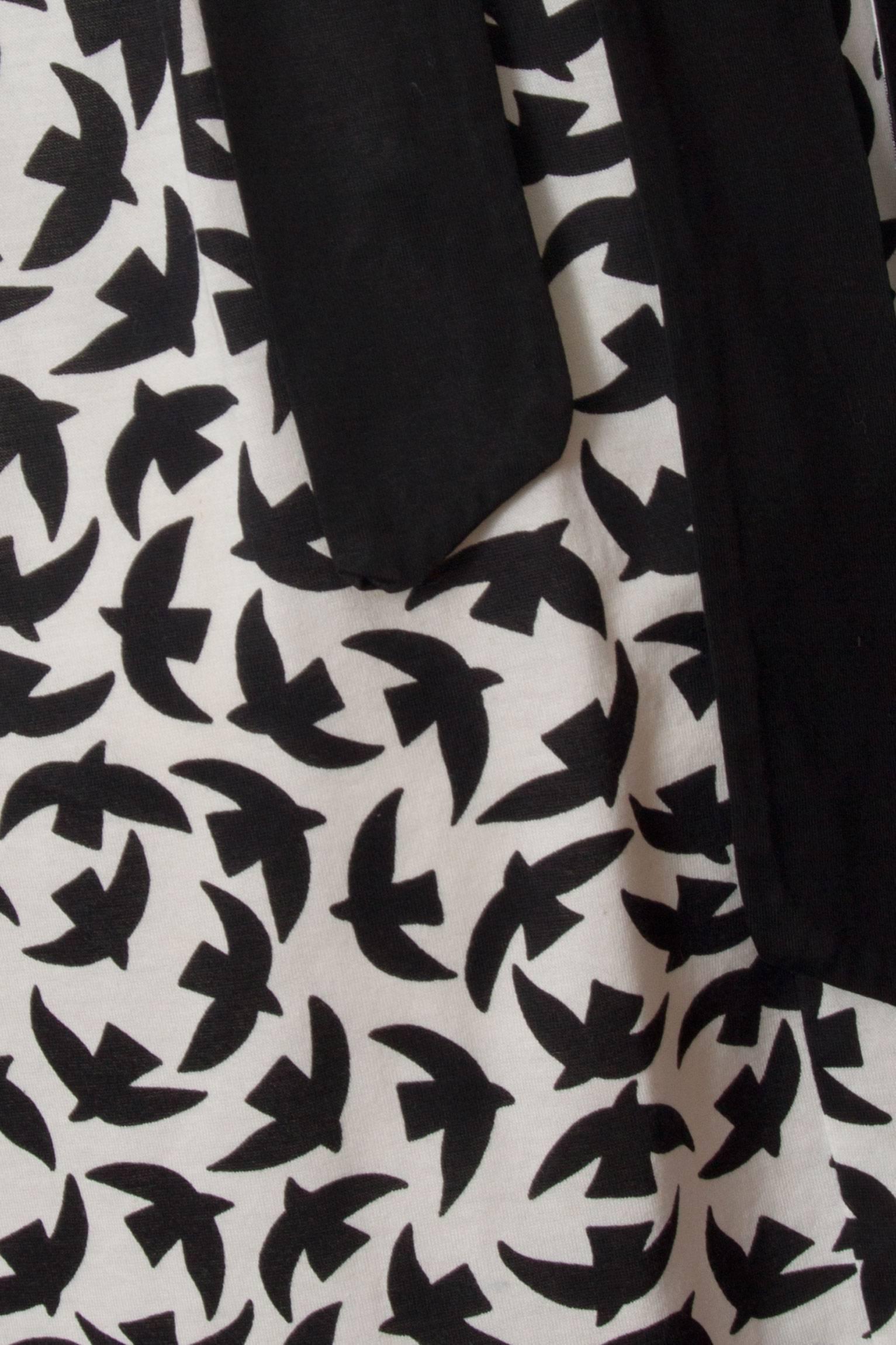 Iconic 80s Yves Saint Laurent Bird Print Wrap Skirt  2