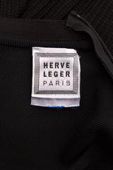 1990s Herve Leger Black Evening Gown