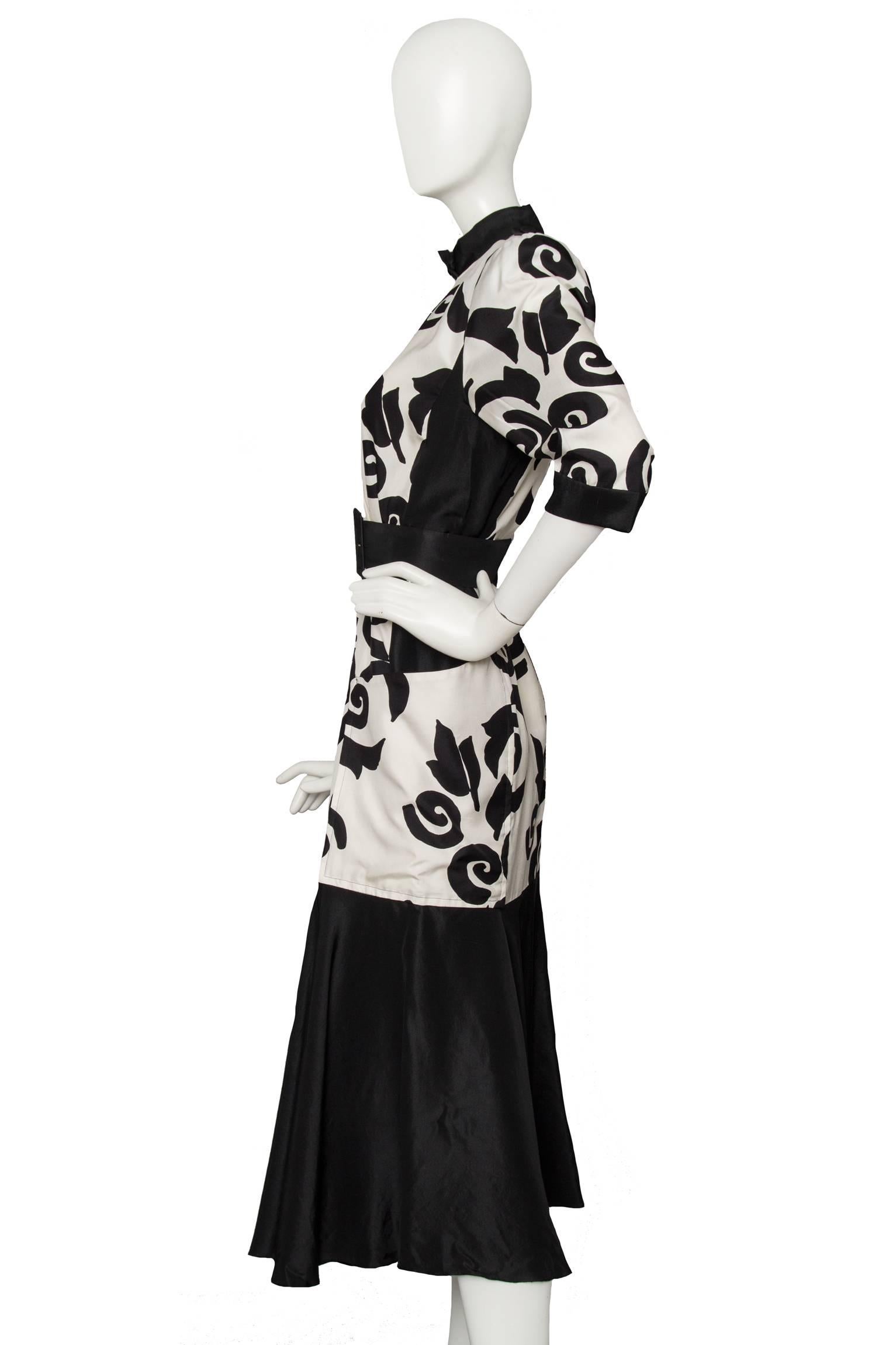 Black A Glamorous 80s Ted Lapidus Silk Gown  For Sale