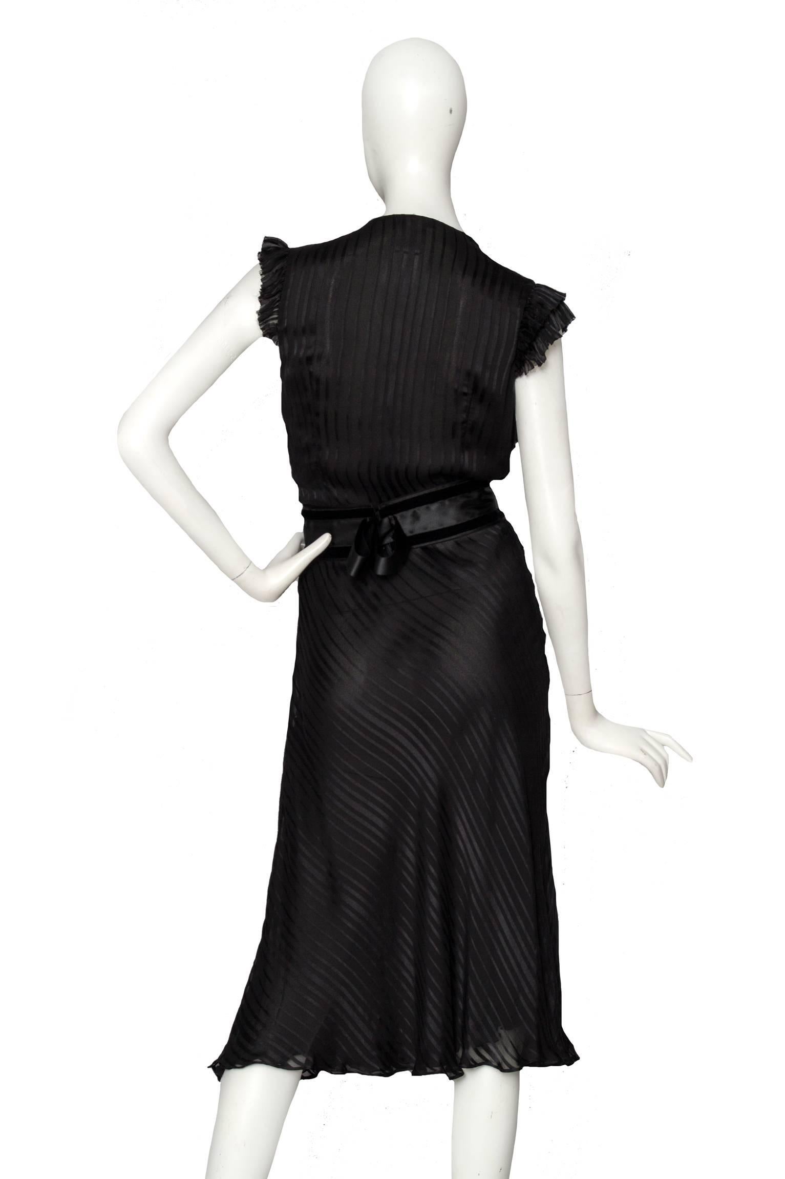 Women's 80s Black Chloé Silk Cocktail dress