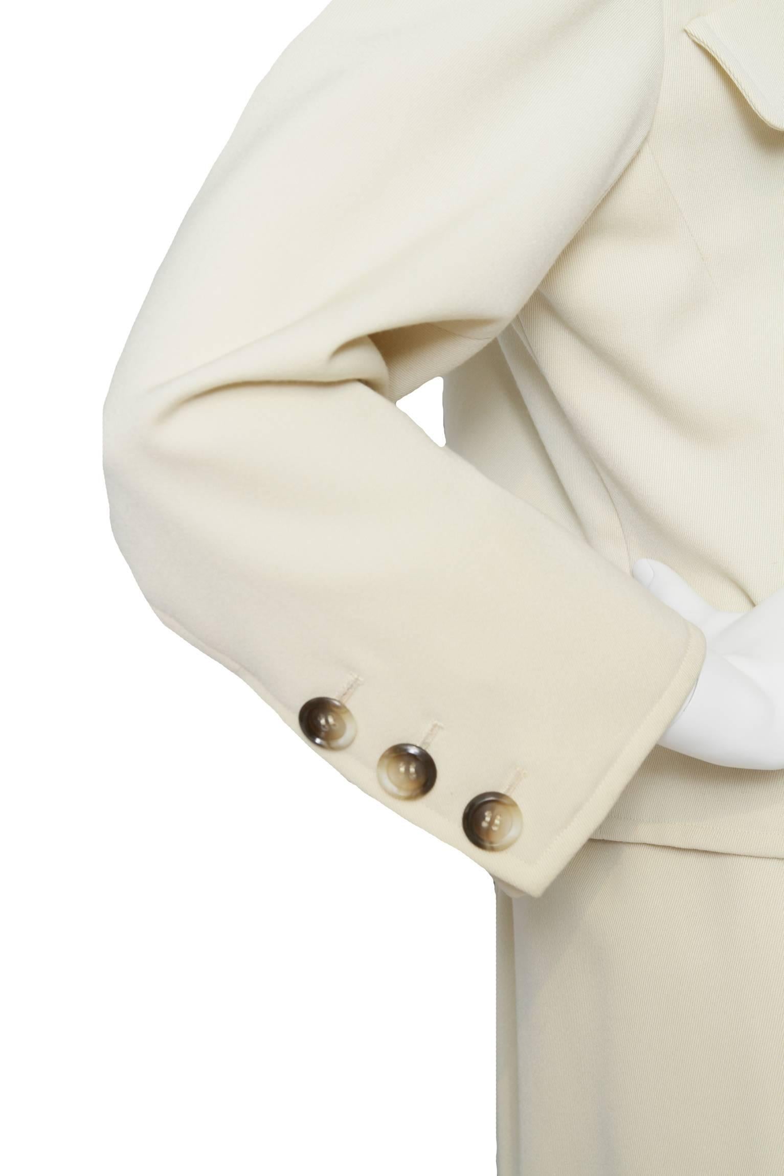 80's Yves Saint Laurent Two Piece Wool Skirt Suit 2