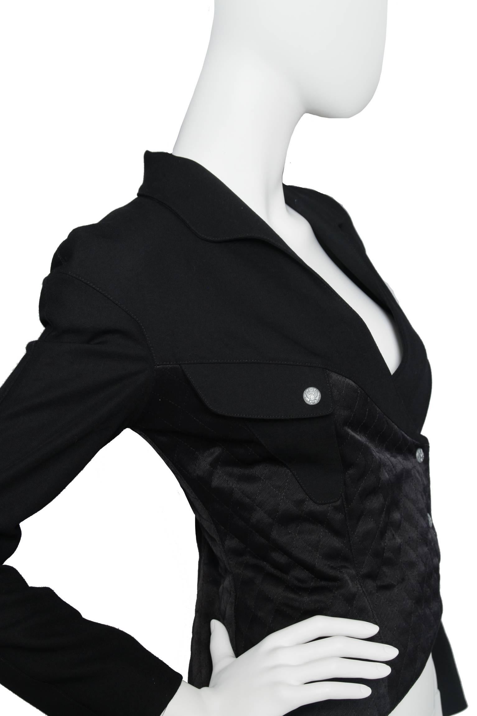 A 1980s Thierry Mugler Cropped Asymmetrical Jacket In Good Condition In Copenhagen, DK