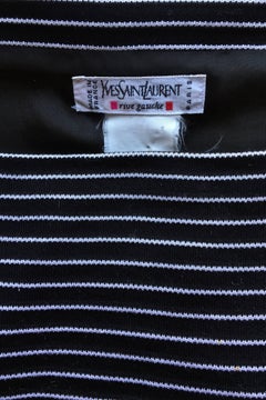 1980s Yves Saint Laurent Striped Wool Dress