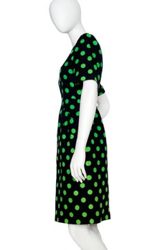 80s Vintage Balmain Polka-dot Cotton Dress