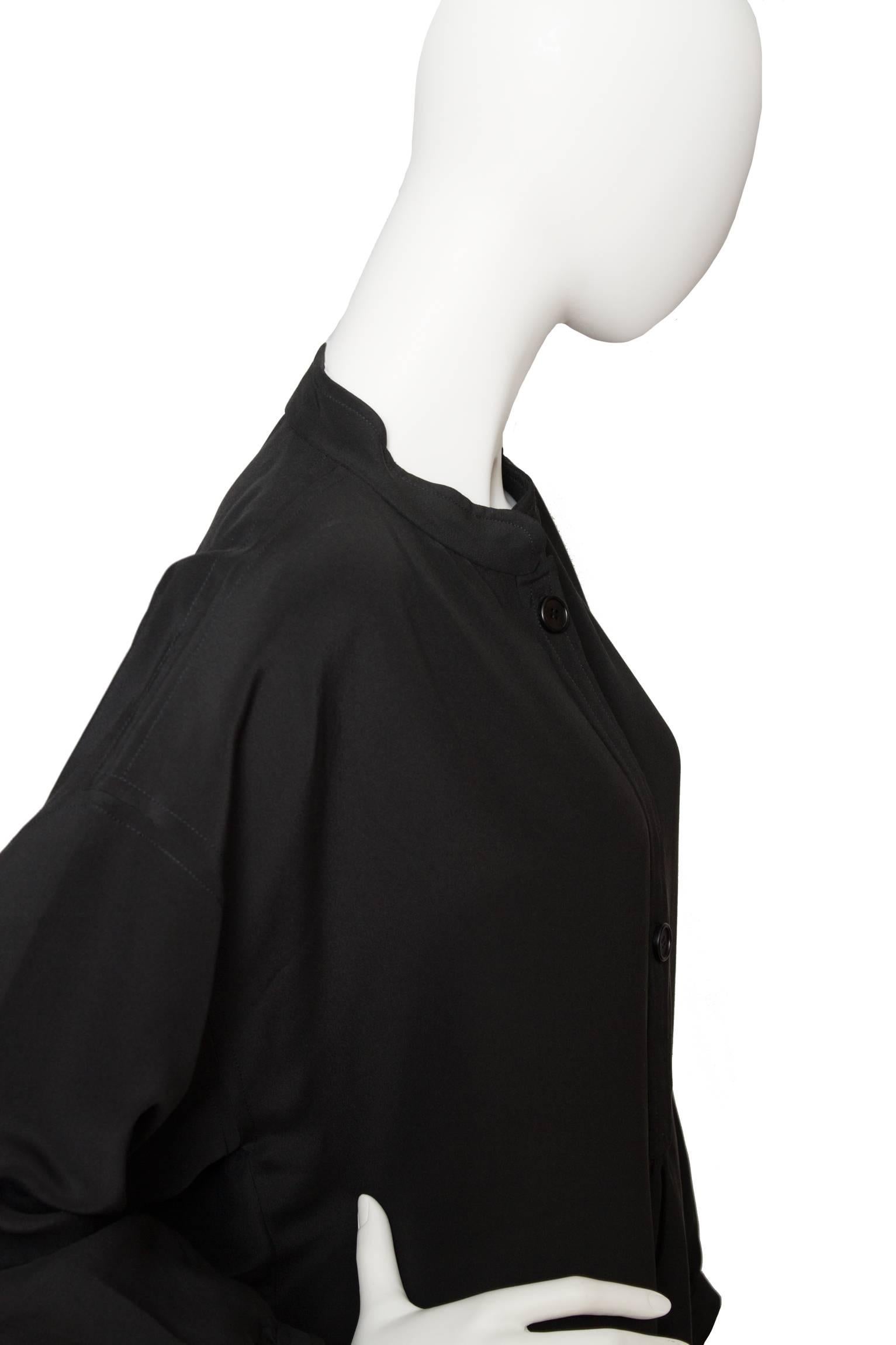 A 1980s Vintage Givenchy Haute Couture Black Blouse  1