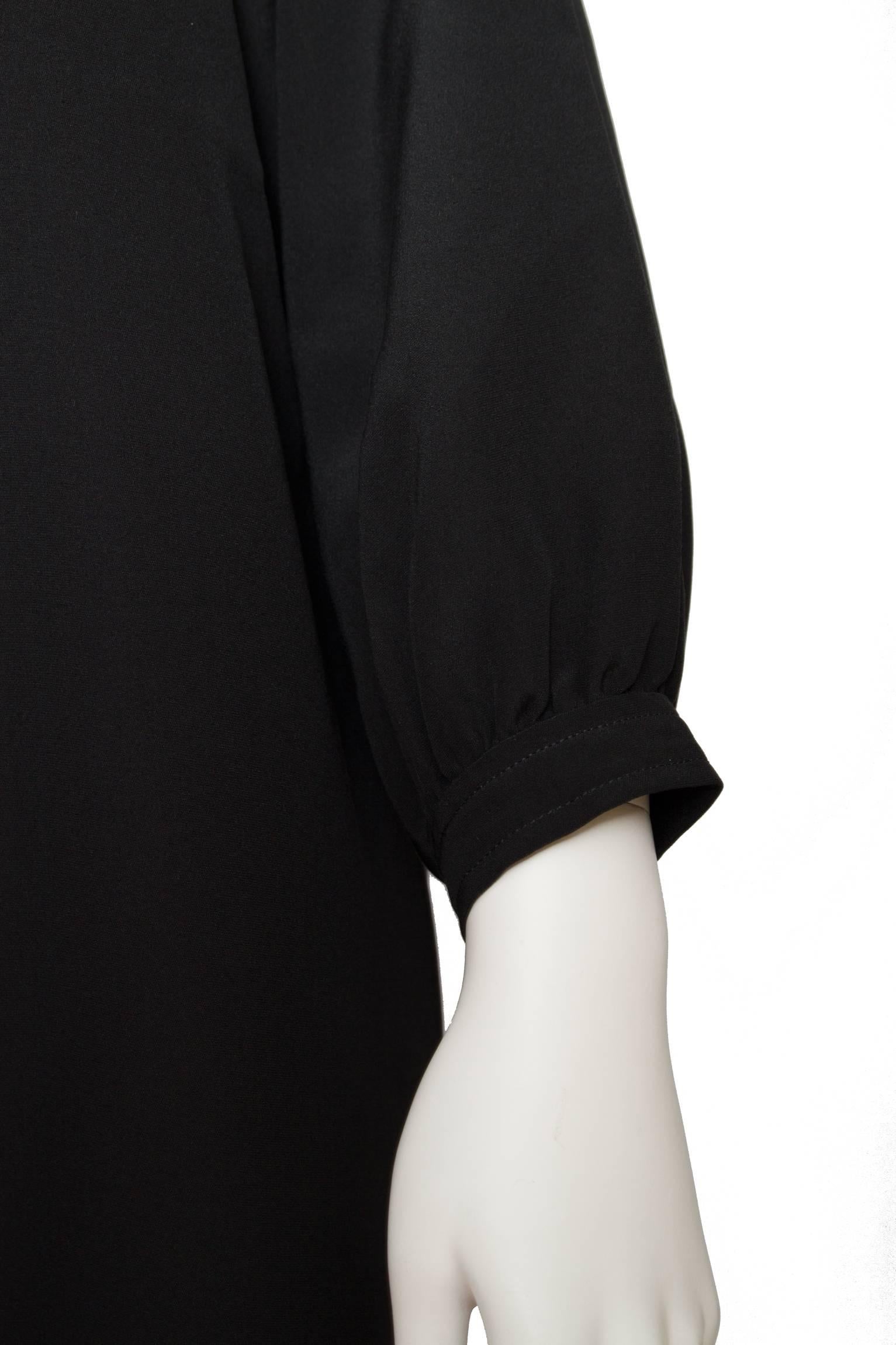 Women's or Men's A 1980s Vintage Givenchy Haute Couture Black Blouse 