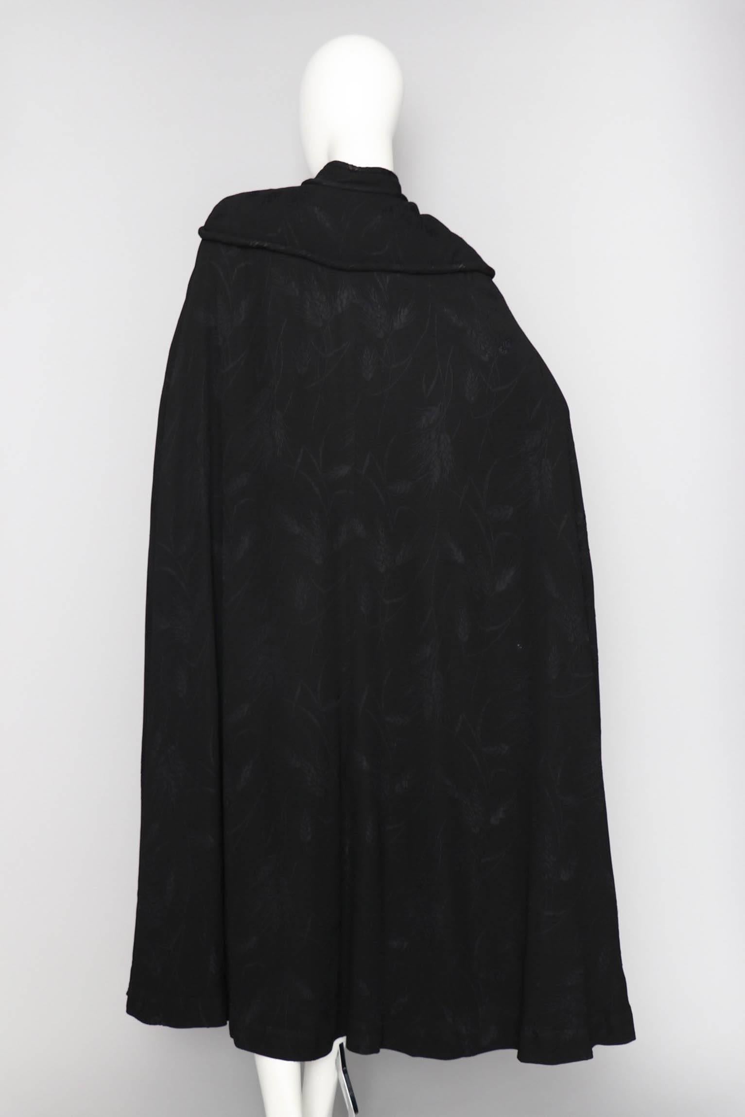 black silk cape