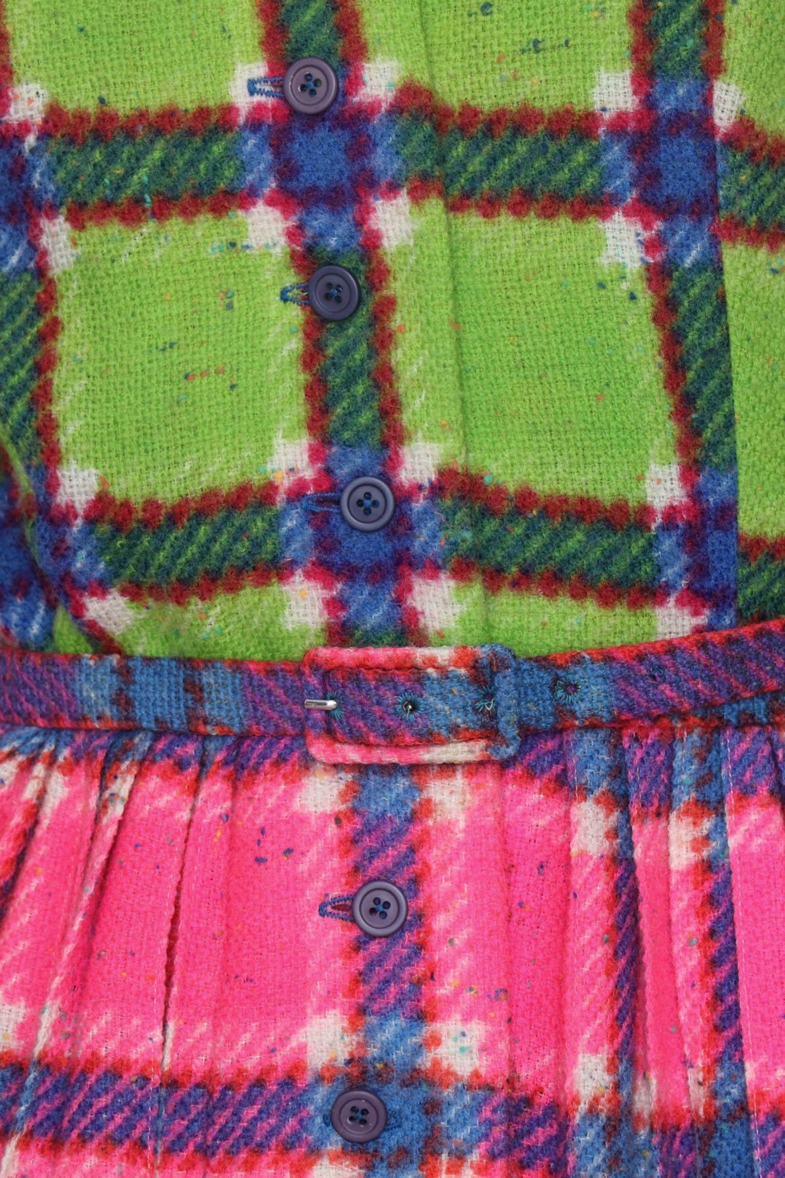 Women's or Men's A 1970s Vintage Lanvin Colourfull Tartan Wool Coat Dress
